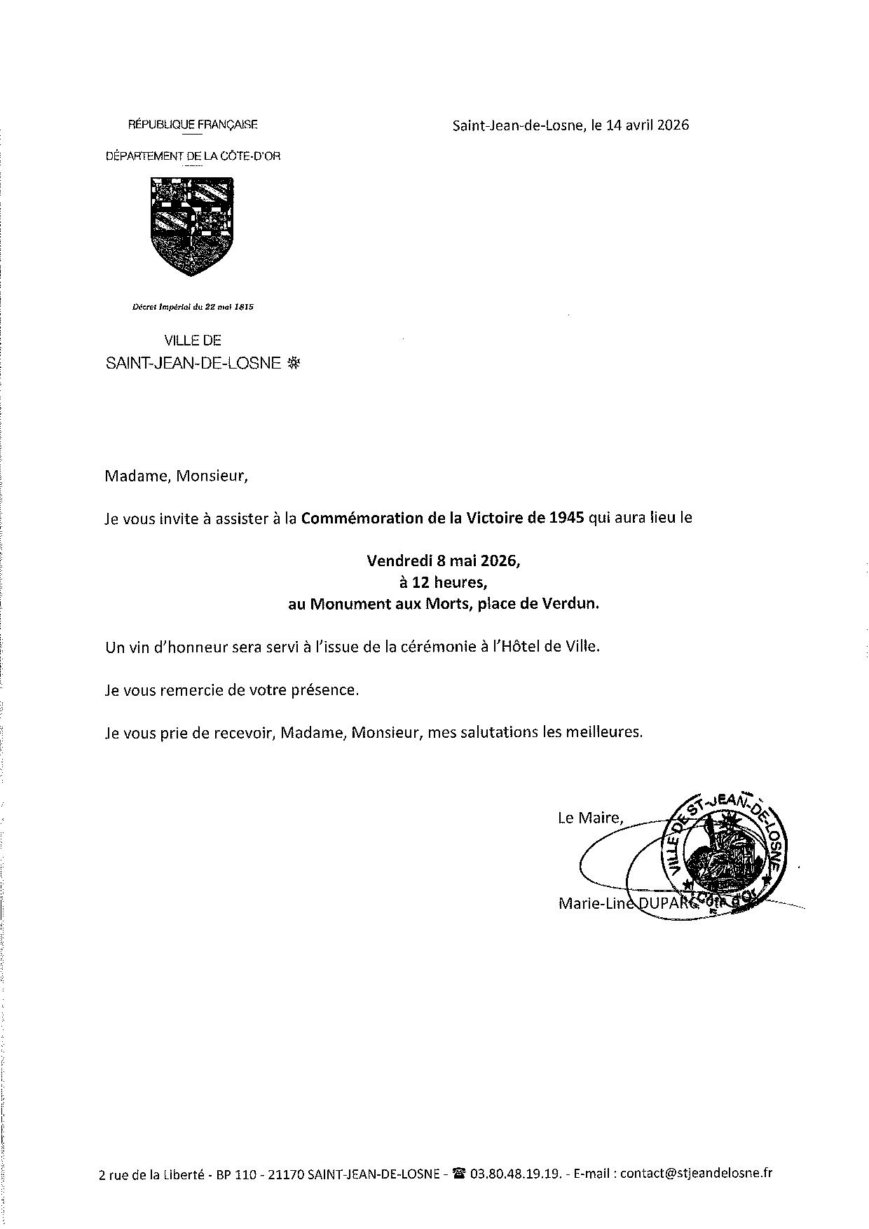 Commémoration de la Victoire de 1945